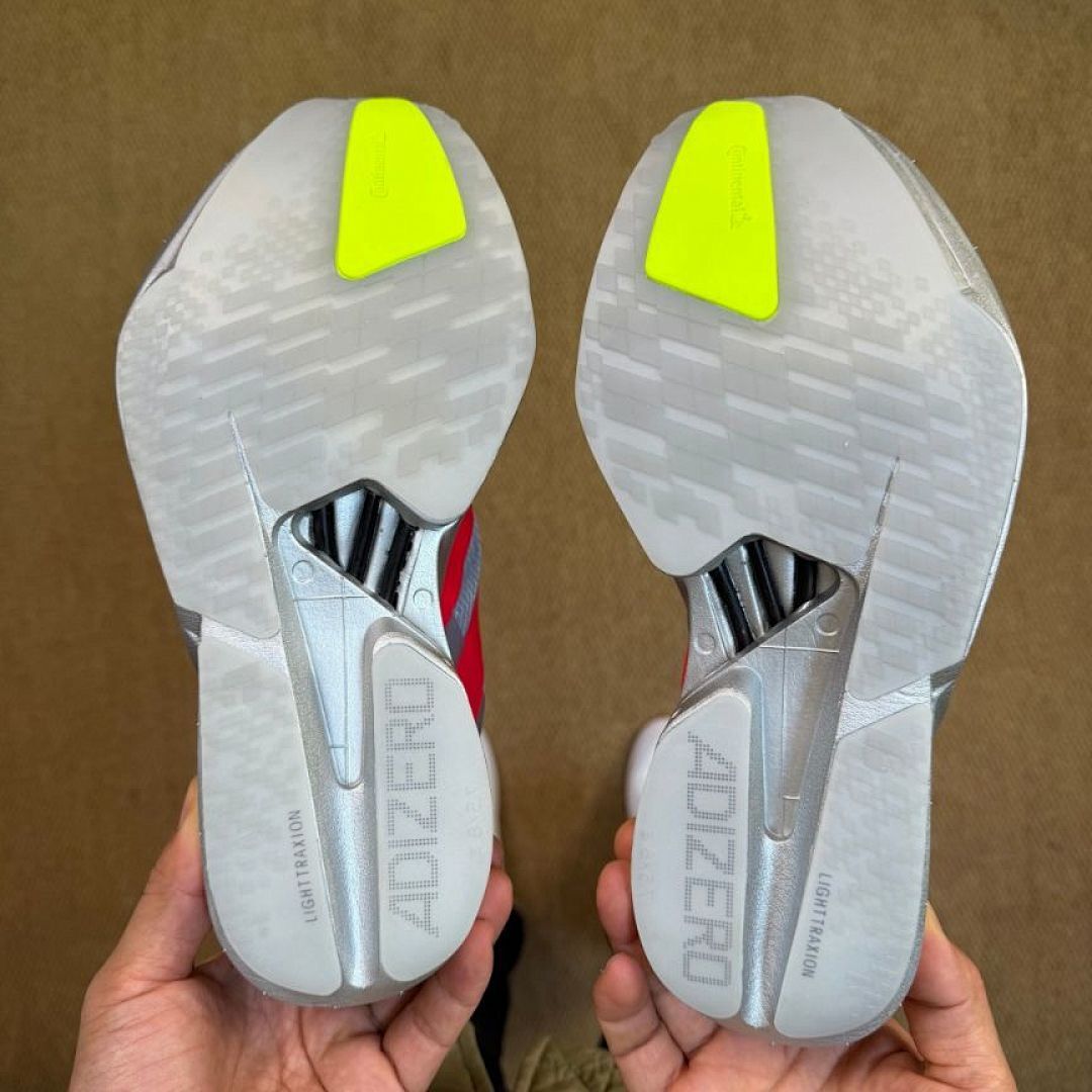 Adidas Adizero Adios Pro 3 Lightstrike Pro Running Shoes Grey Six Solar Red Carbon GW5467