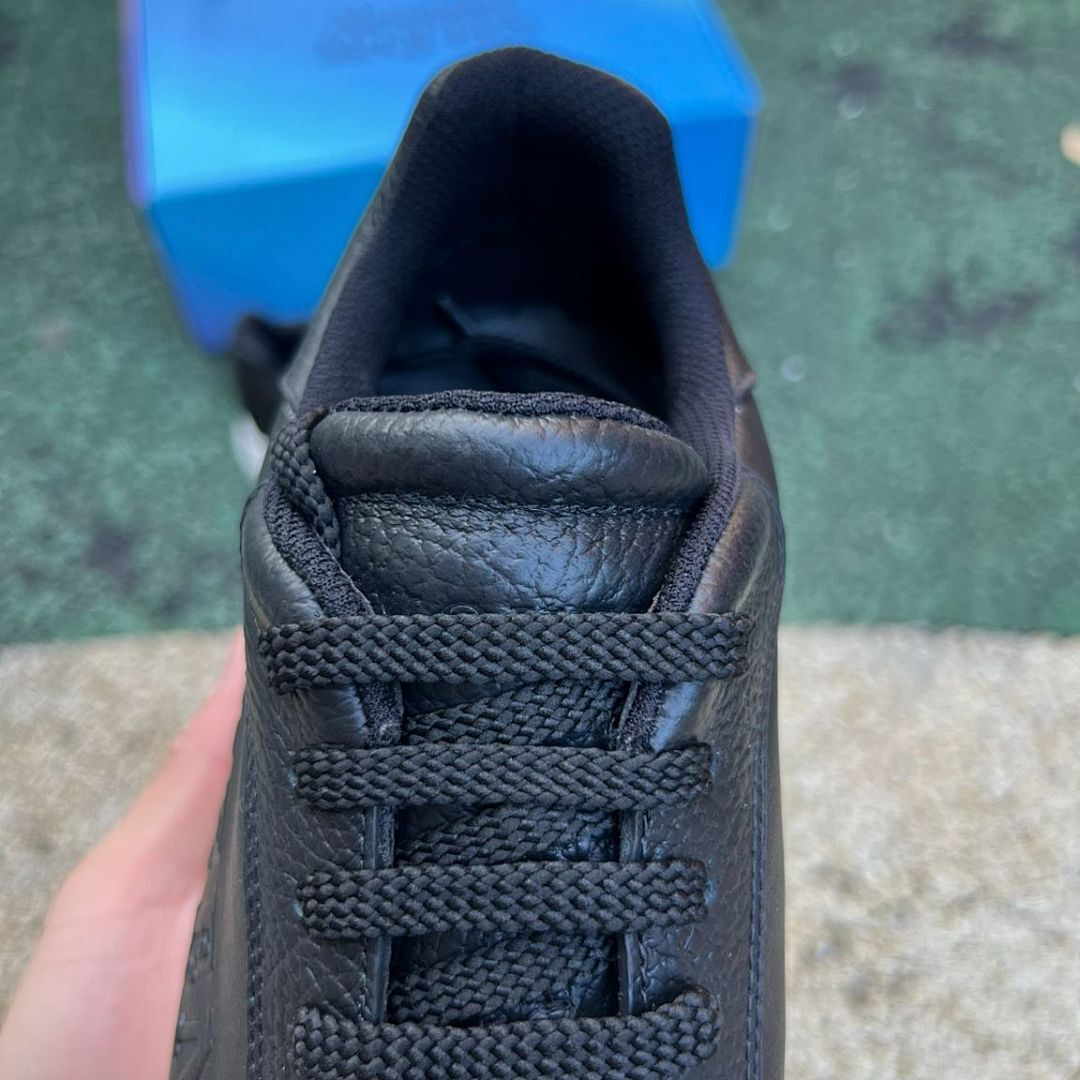 MQUEEN Black Leather Oversized Platform Sneakers
