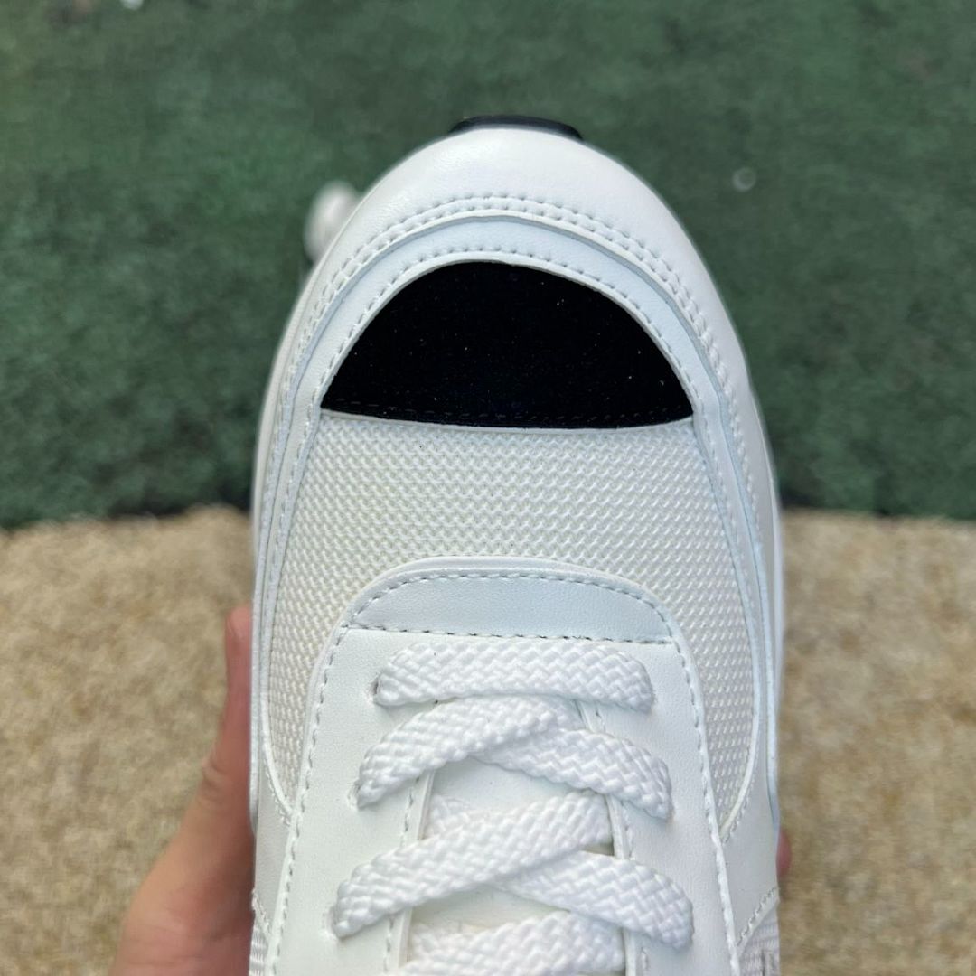 Chanel Low-Top Trainers White & Black G37136 Women's Luxury Chunky Sneakers Block Heel