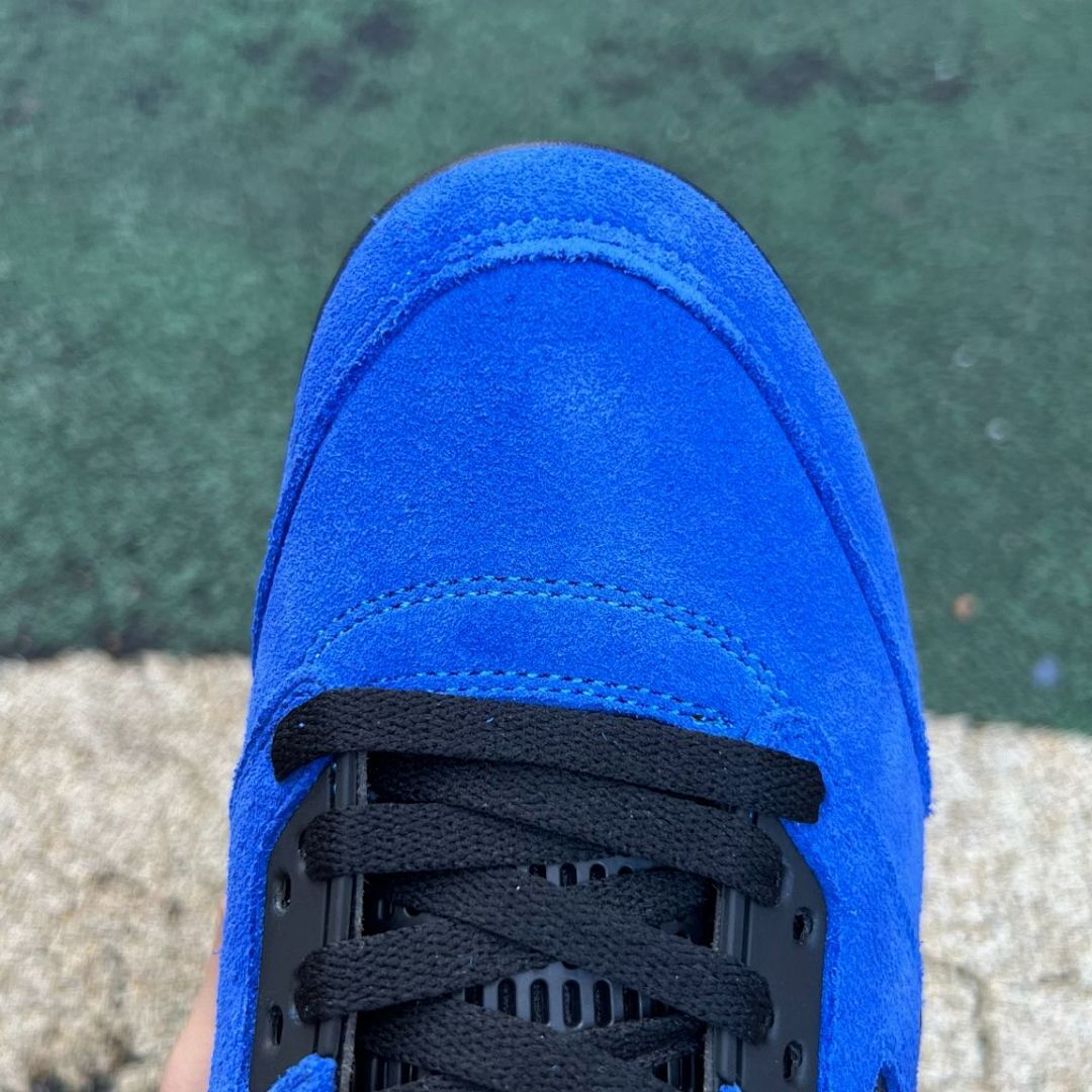 Jordan 5 Retro Blue Suede Game Royal Black Men's Sneakers 136027-401