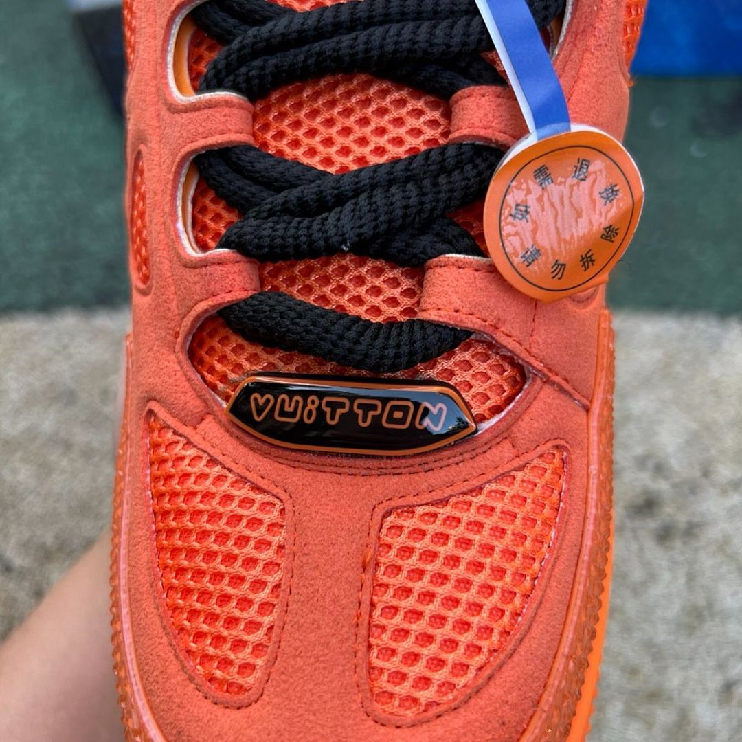 Louis Vuitton LV Trainer Sneaker Orange Full Strass Crystals Men's Women's Luxury Designer Shoes