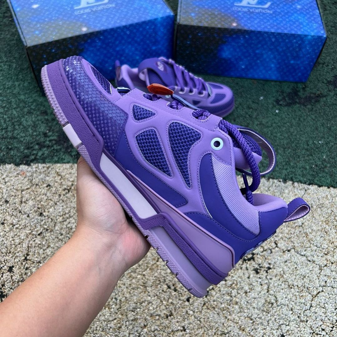 Louis Vuitton LV Squashed Trainer Purple Low Top Sneakers