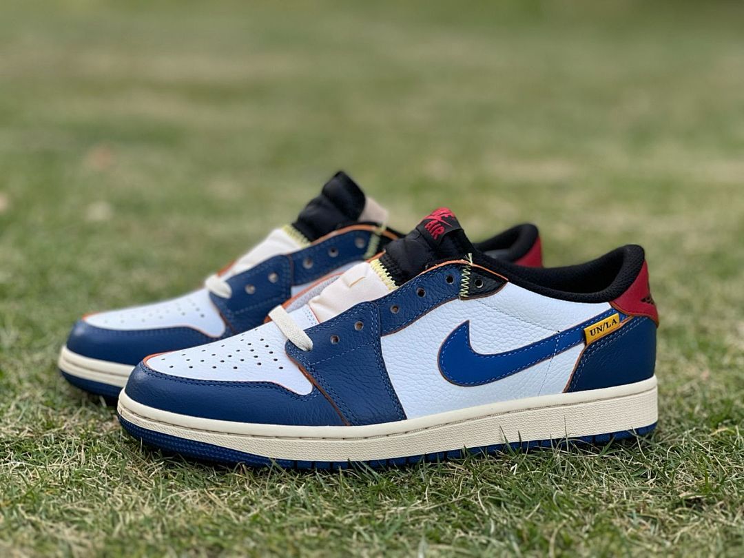 Union LA x Air Jordan 1 Low OG SP Sail Kinetic Green Navy Red Sneakers FD2549-100 Men's Athletic Shoes Collector's Edition