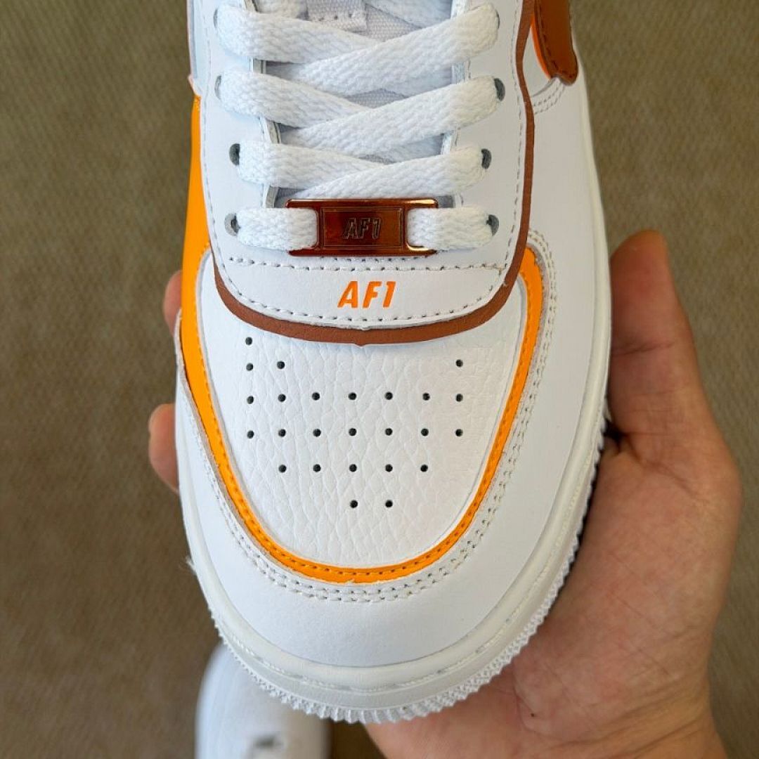 Nike Air Force 1 Shadow Women's White Orange Bronze Gradient Sneakers