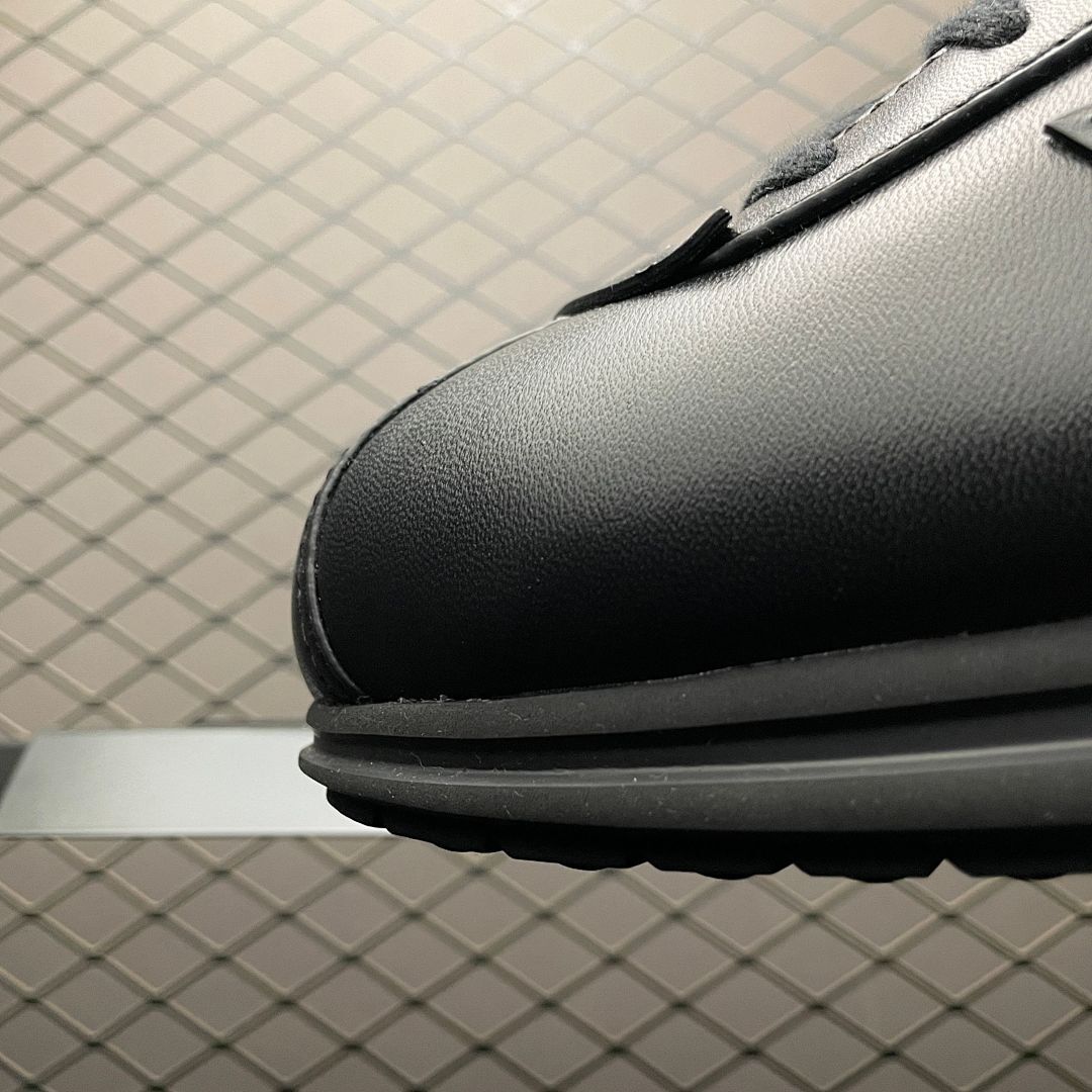 Louis Vuitton LV Runner Monogram Embossed Black Leather Low-Top Sneakers
