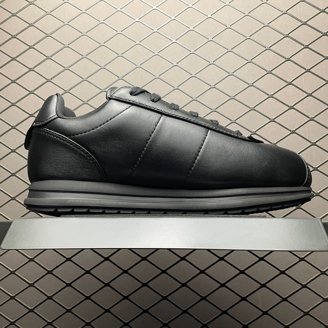 Louis Vuitton LV Runner Monogram Embossed Black Leather Low-Top Sneakers