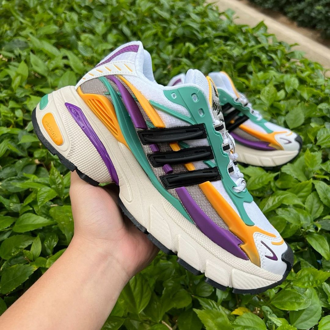Adidas Response CL Cloud White Collegiate Green Orange Purple Sneakers Running Shoes IE7157
