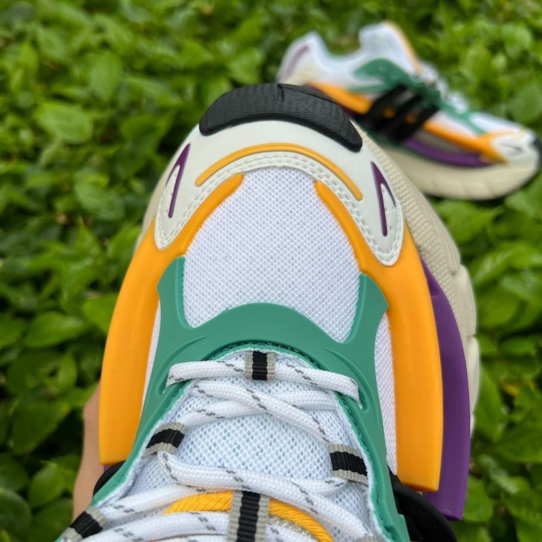 Adidas Response CL Cloud White Collegiate Green Orange Purple Sneakers Running Shoes IE7157