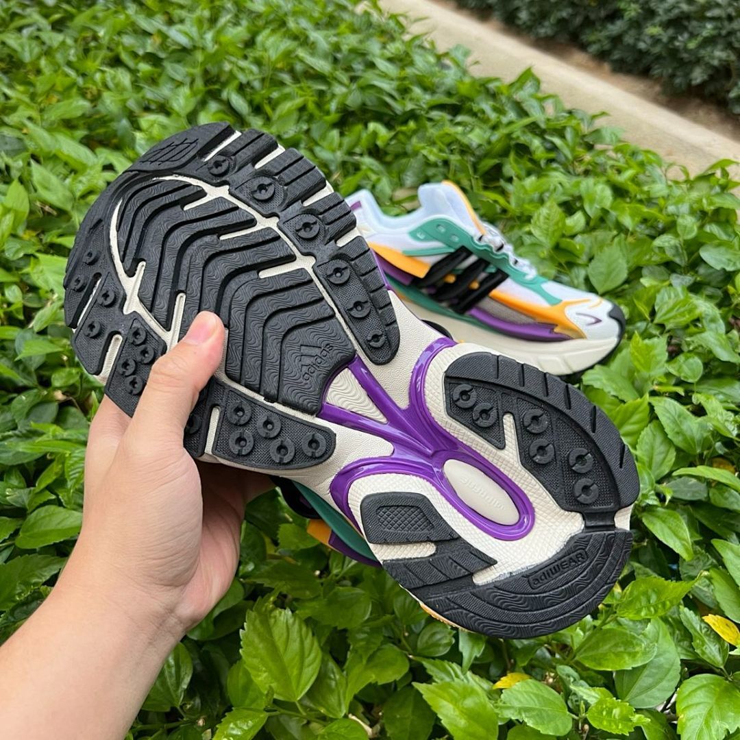 Adidas Response CL Cloud White Collegiate Green Orange Purple Sneakers Running Shoes IE7157