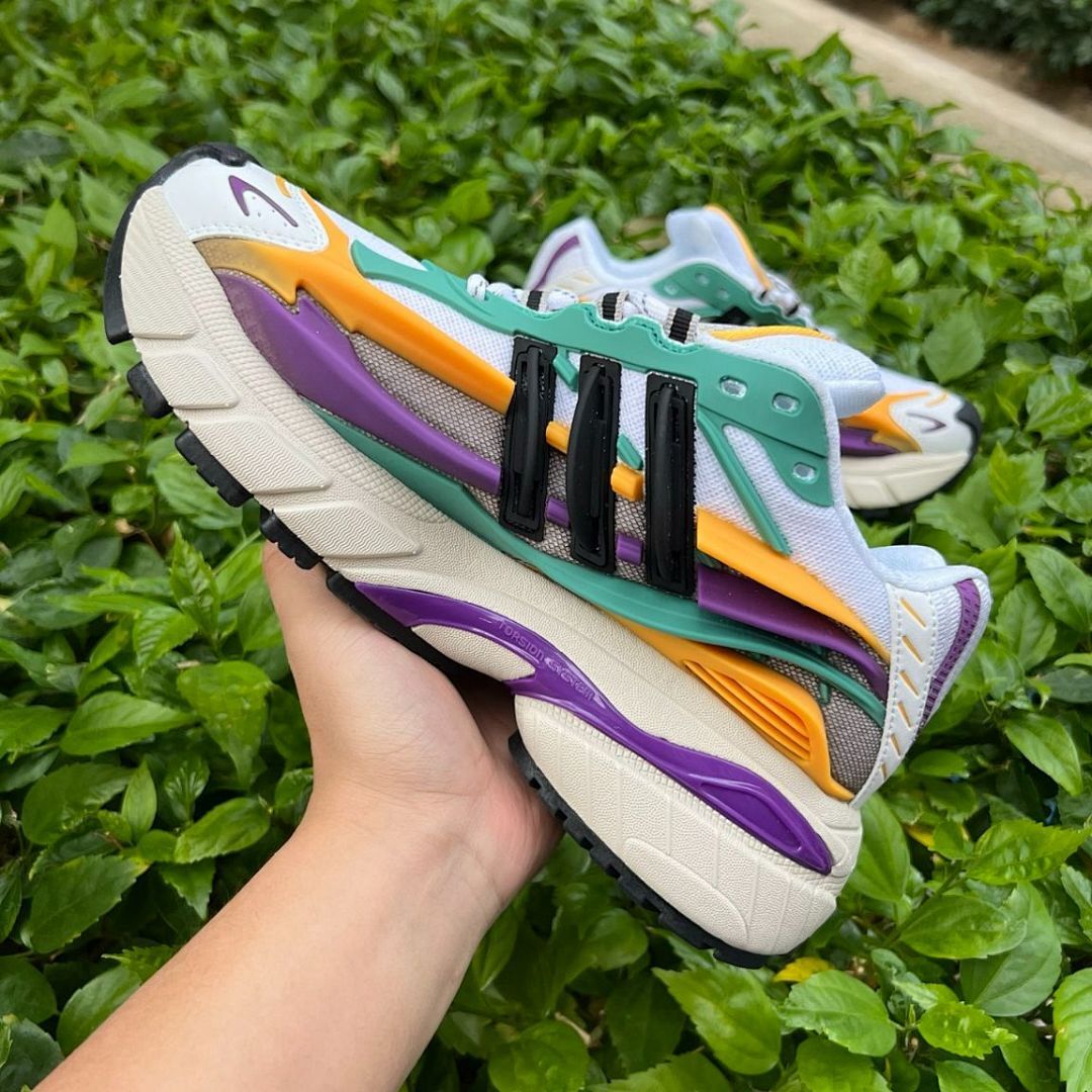 Adidas Response CL Cloud White Collegiate Green Orange Purple Sneakers Running Shoes IE7157