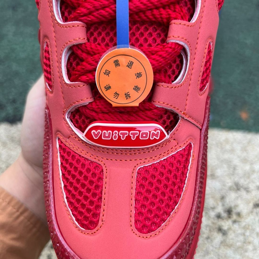 Louis Vuitton LV Trainer Maxi Sneaker Red Monogram Luxury Shoes 1AEPF5