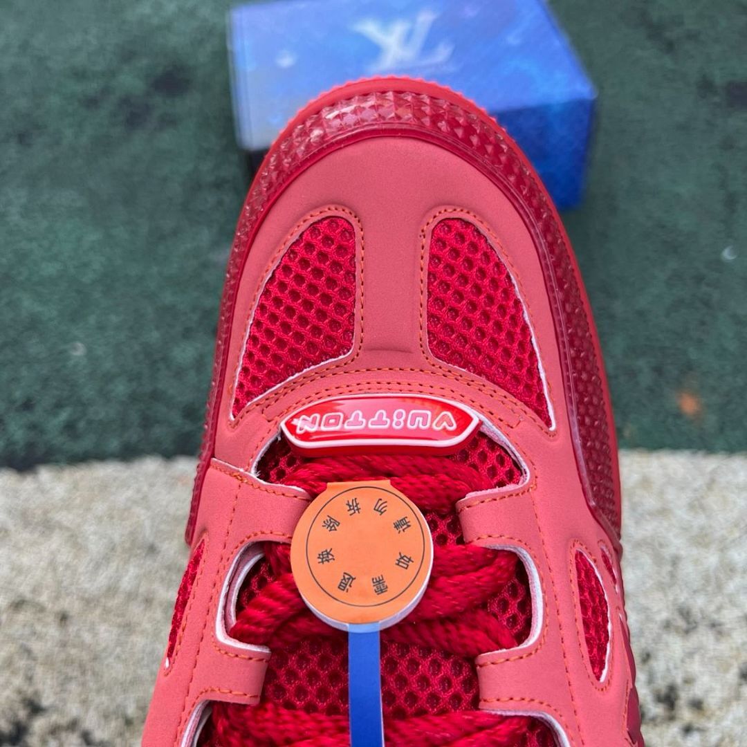 Louis Vuitton LV Trainer Maxi Sneaker Red Monogram Luxury Shoes 1AEPF5