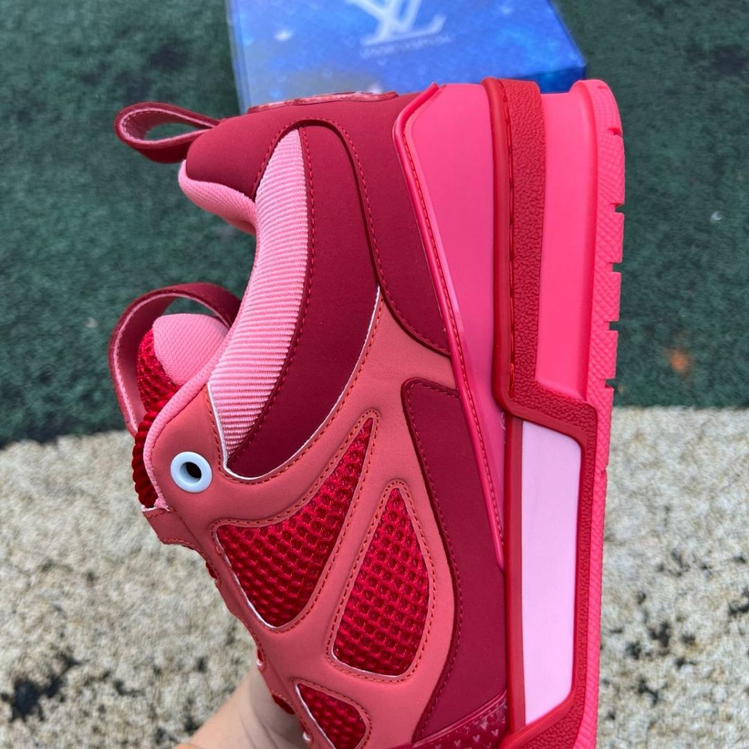 Louis Vuitton LV Trainer Maxi Sneaker Red Monogram Luxury Shoes 1AEPF5
