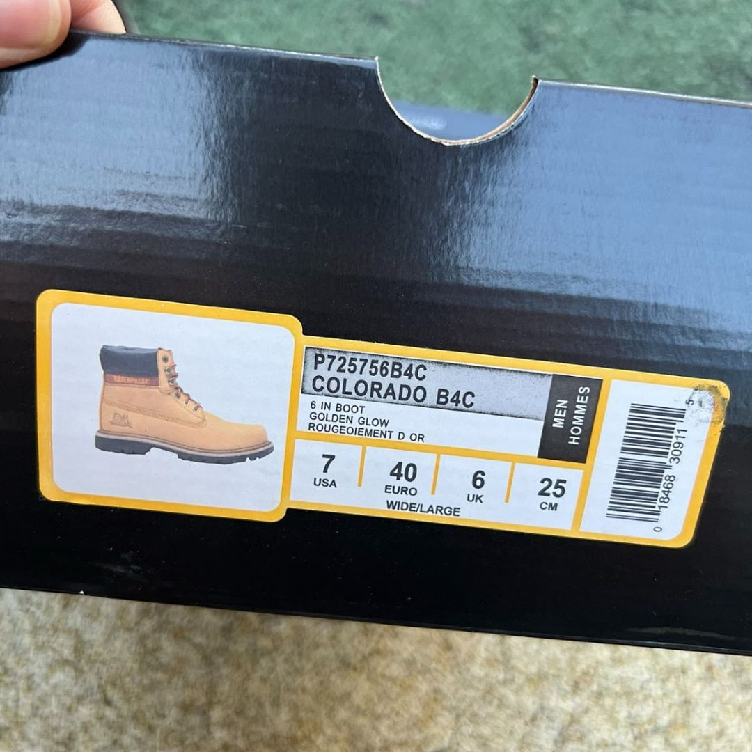 Caterpillar Men's Colorado Classic Work Boots Honey Reset with Bulldozer Logo
