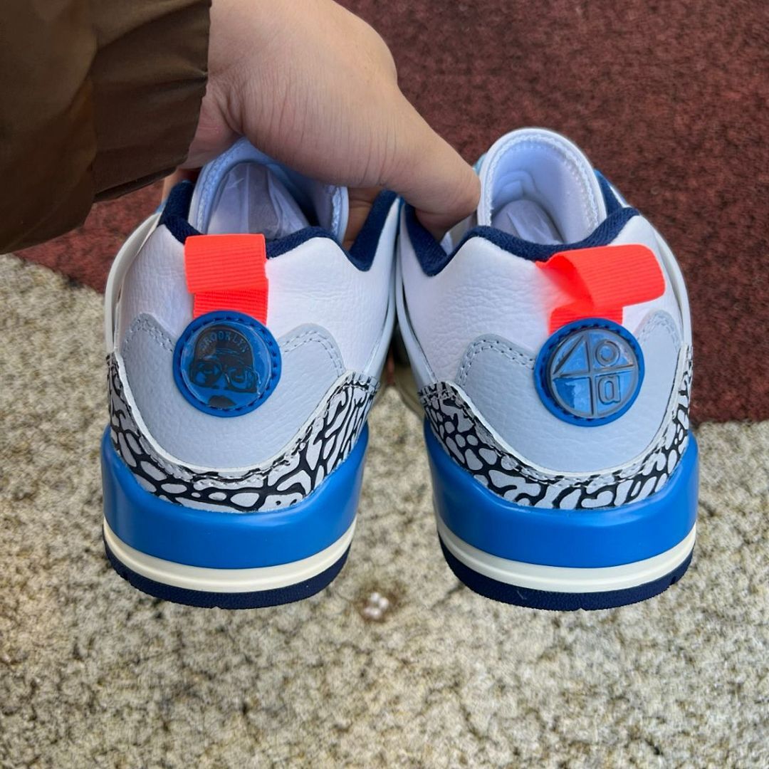 Jordan Spizike Low White Royal Blue Cement Grey Orange Peel FV1527-104 Men's Sneakers