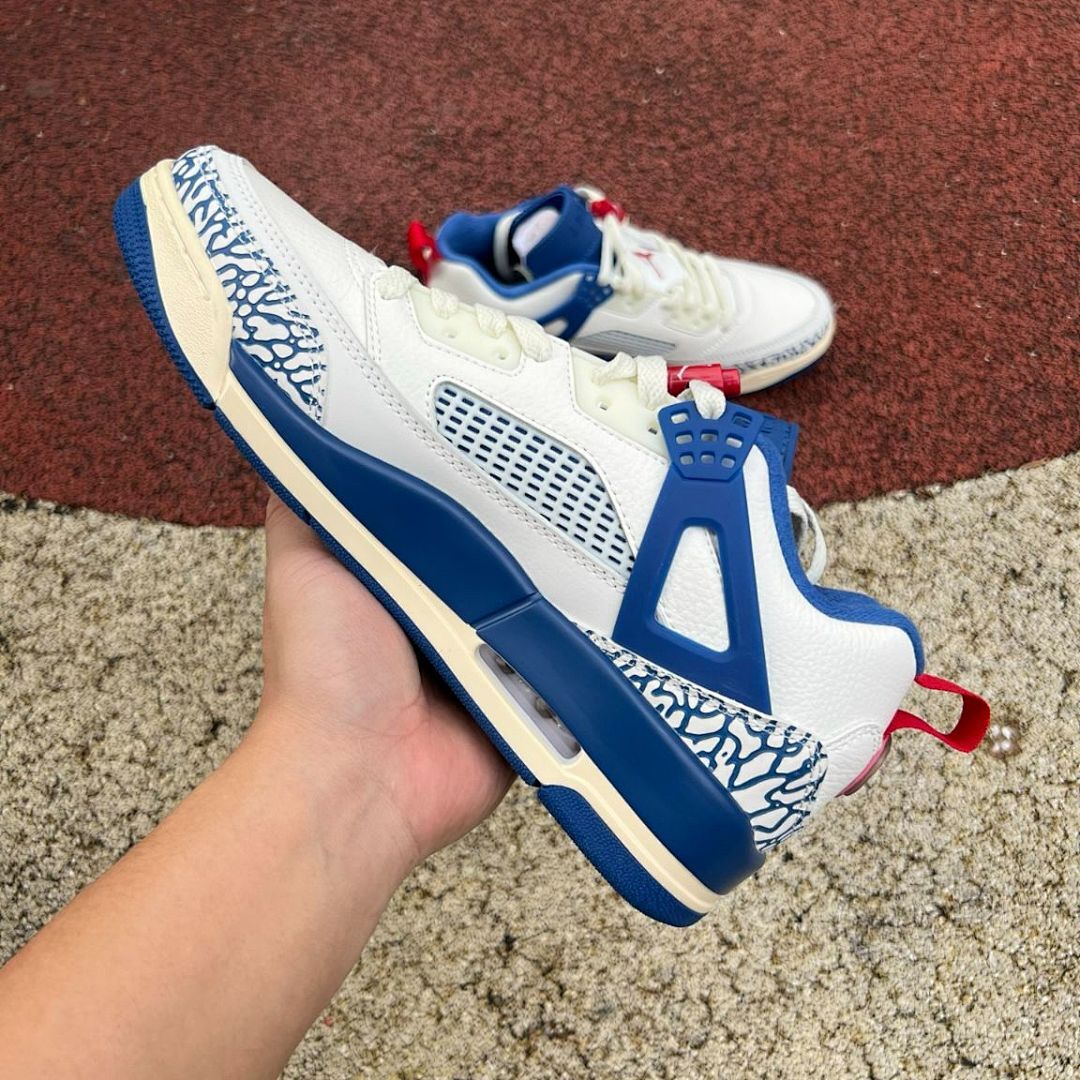 Air Jordan Spizike Low 'Deep Royal Blue' White Varsity Red Men's Sneakers FQ3606-100