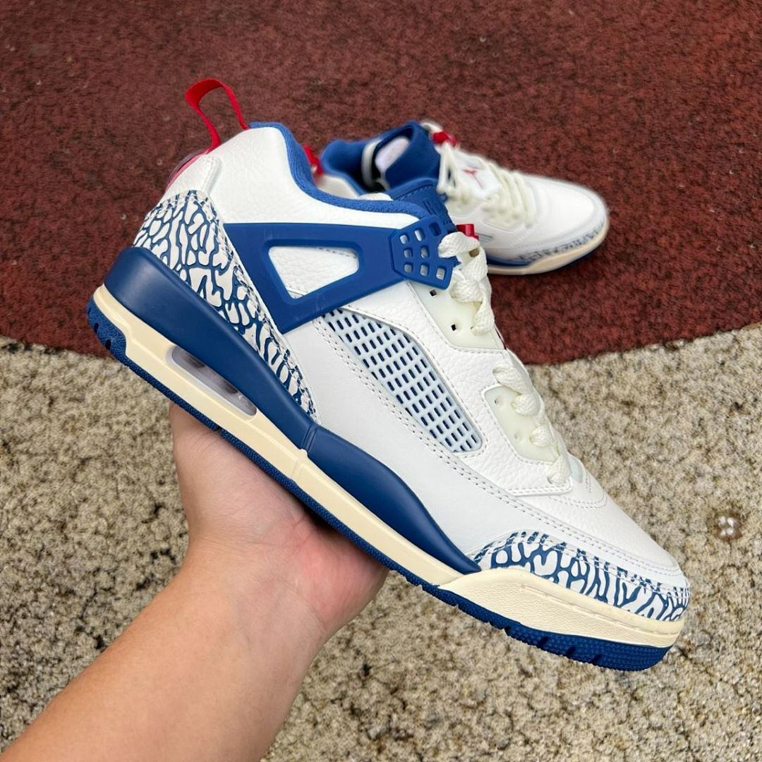 Air Jordan Spizike Low 'Deep Royal Blue' White Varsity Red Men's Sneakers FQ3606-100