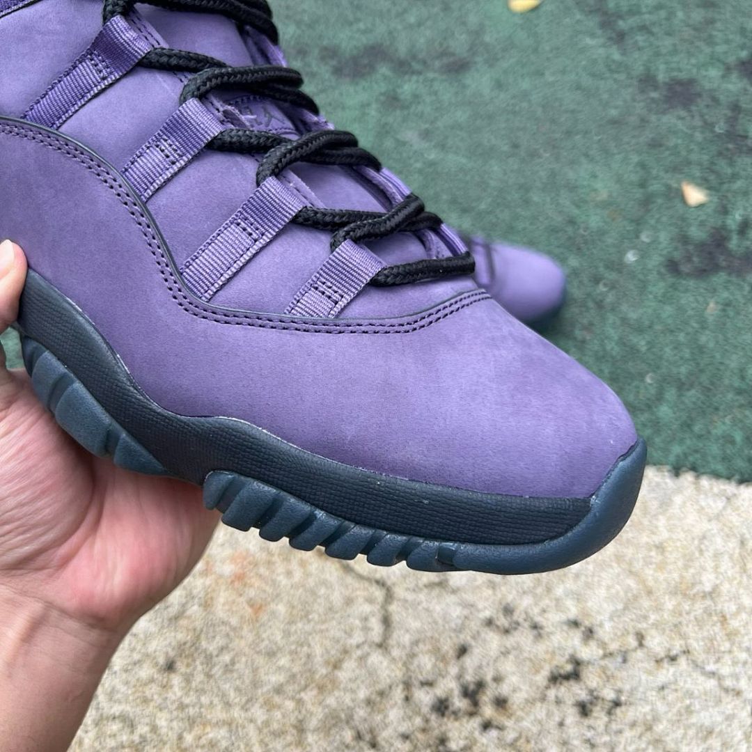 Nike Air Jordan 11 Retro PRM Heiress "Purple Rain" Suede Basketball Shoes - Purple/Black (852625-500)