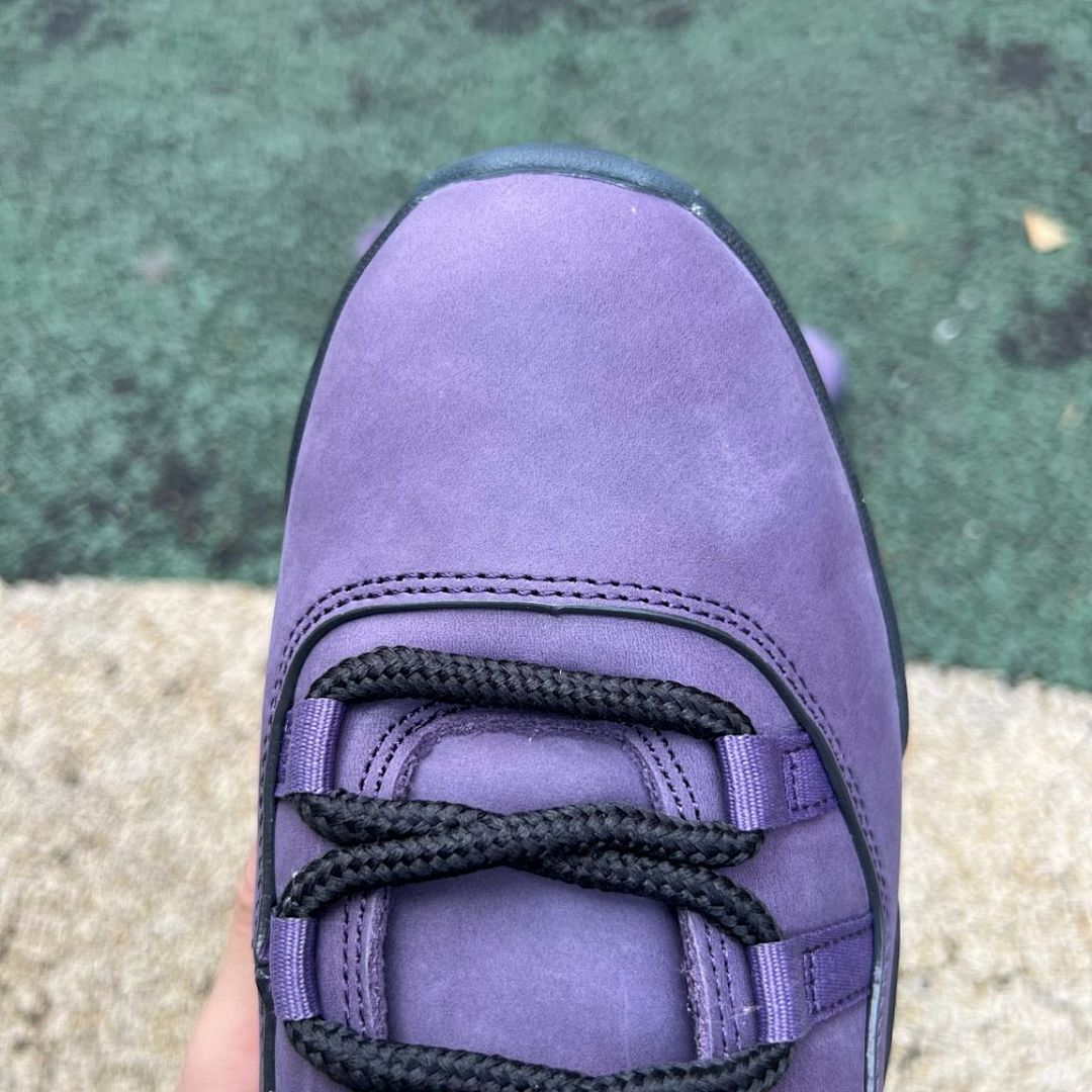 Nike Air Jordan 11 Retro PRM Heiress "Purple Rain" Suede Basketball Shoes - Purple/Black (852625-500)