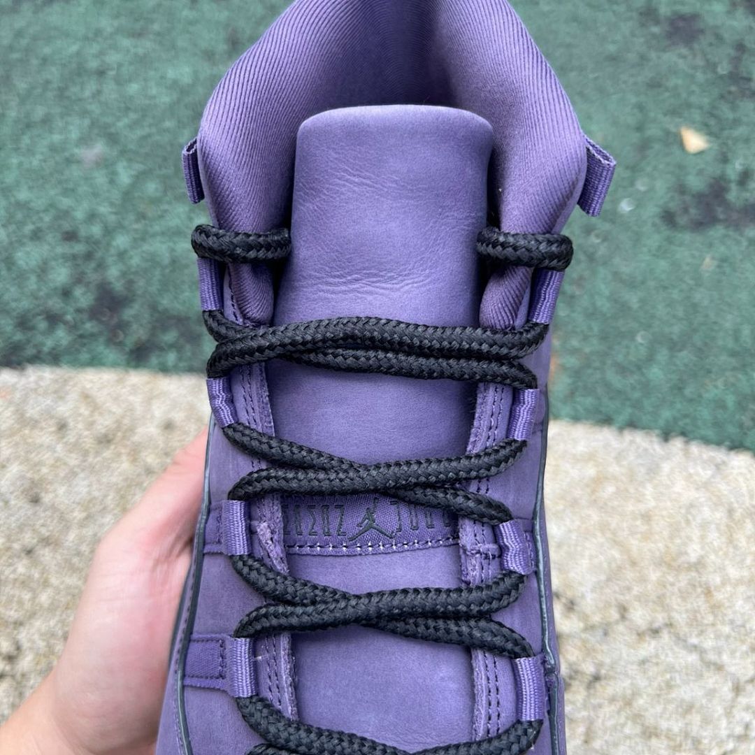 Nike Air Jordan 11 Retro PRM Heiress "Purple Rain" Suede Basketball Shoes - Purple/Black (852625-500)