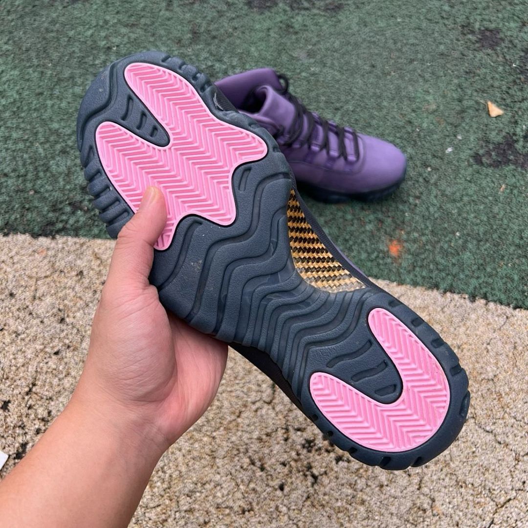 Nike Air Jordan 11 Retro PRM Heiress "Purple Rain" Suede Basketball Shoes - Purple/Black (852625-500)