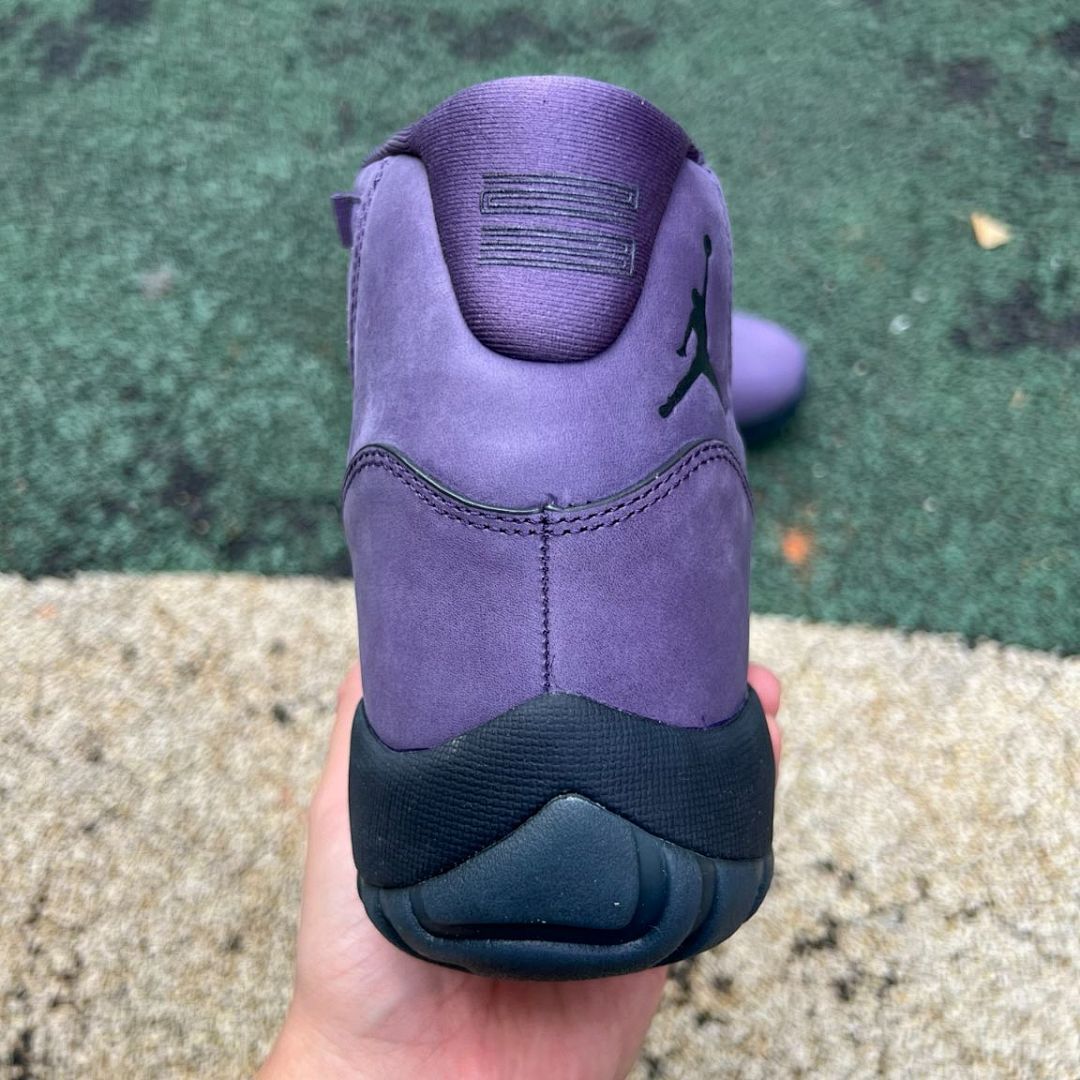 Nike Air Jordan 11 Retro PRM Heiress "Purple Rain" Suede Basketball Shoes - Purple/Black (852625-500)