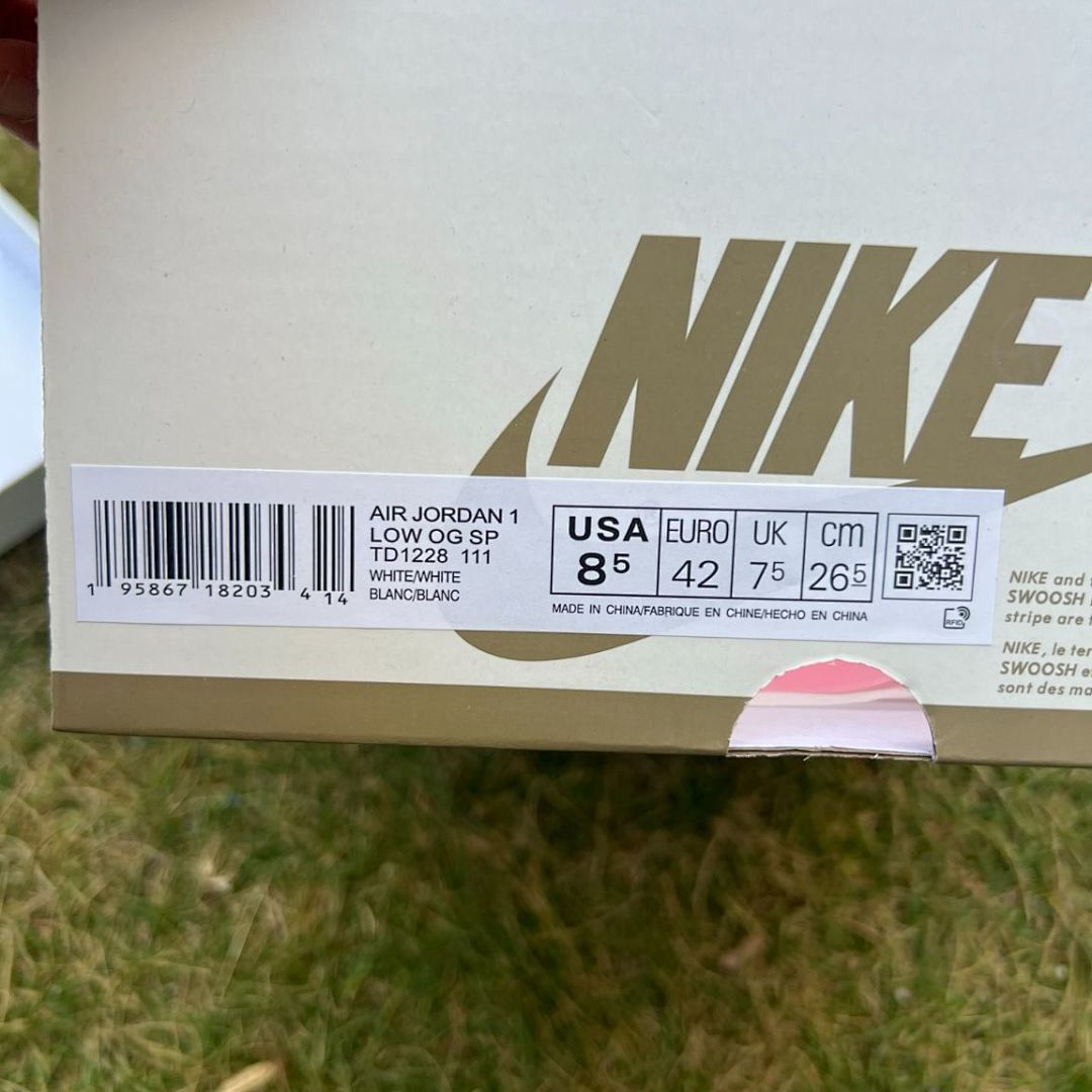 Travis Scott x Air Jordan 1 Low OG SP Sail University Red Phantom White DM7866-160 Cactus Jack Sneakers