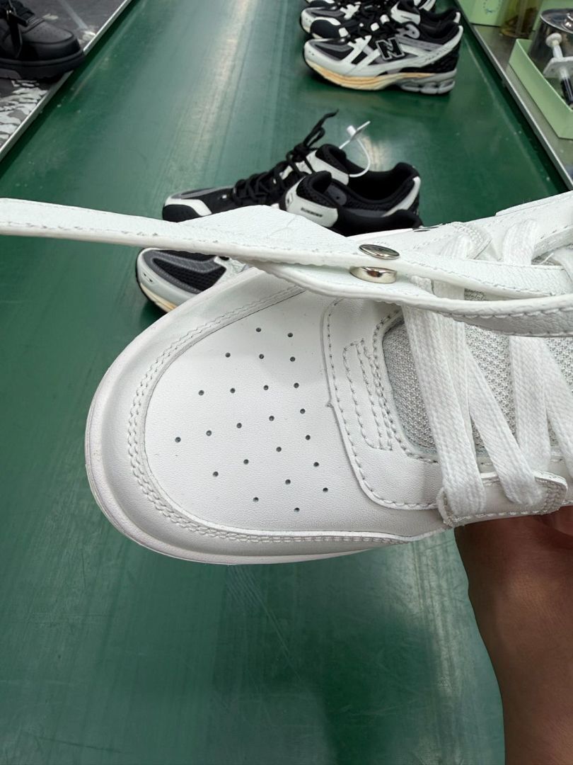 Off-White Out Of Office OOO "FOR WALKING" White Black Leather Low Top Sneakers OMIA189F21LEA0010110