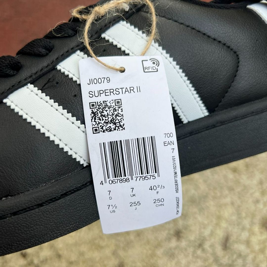 Adidas Superstar Black White Shell Toe Sneakers Black Sole