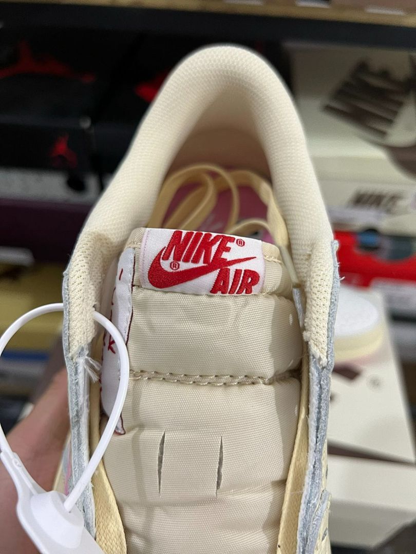 Nike Air Jordan 1 Low OG Travis Scott Sail Pink White Sneakers