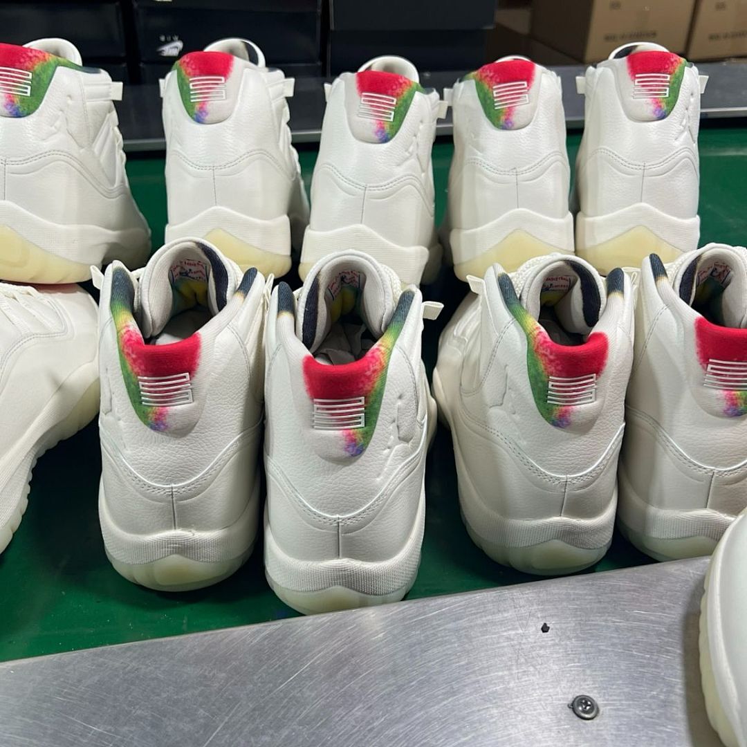 Air Jordan 11 Retro Craft White Tumbled Leather Multi-Color 23