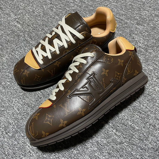 Louis Vuitton LV Trainer Monogram Canvas Sneaker Brown with Embossed LV Logo