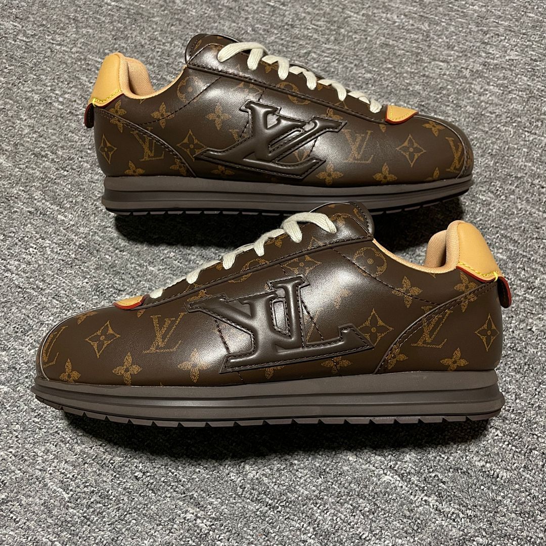 Louis Vuitton LV Trainer Monogram Canvas Sneaker Brown with Embossed LV Logo