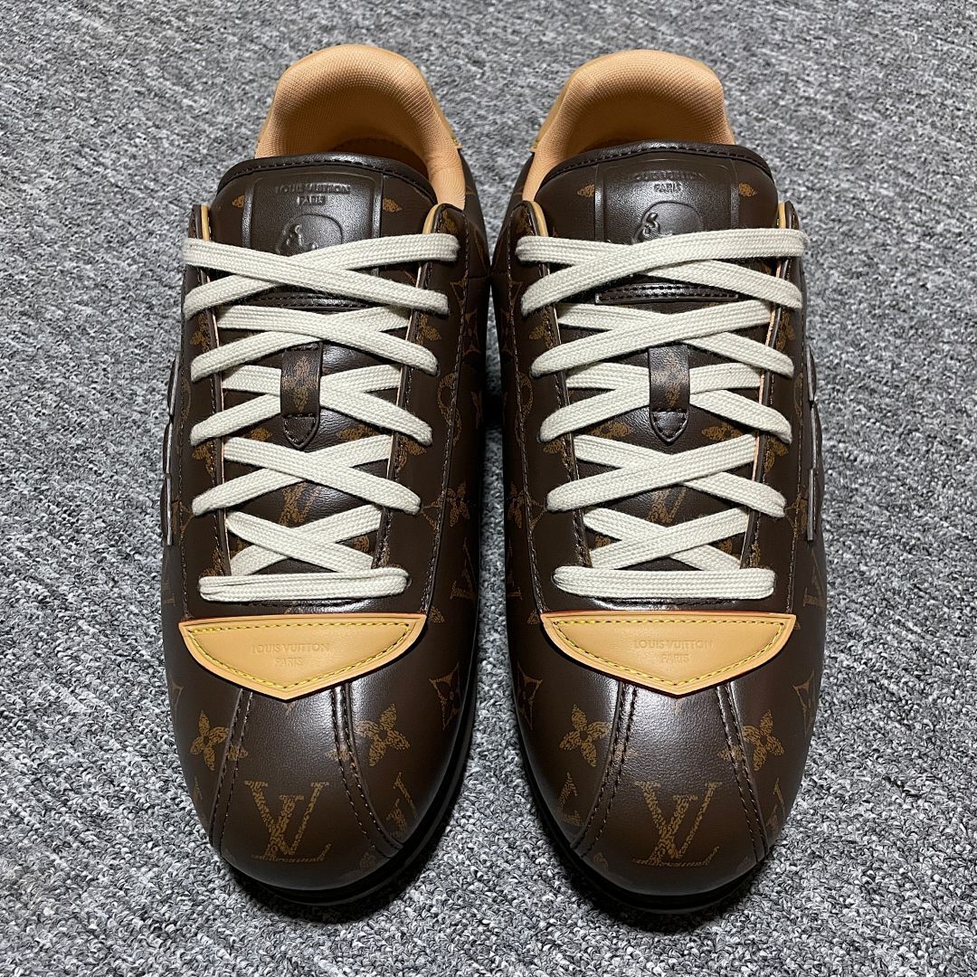 Louis Vuitton LV Trainer Monogram Canvas Sneaker Brown with Embossed LV Logo