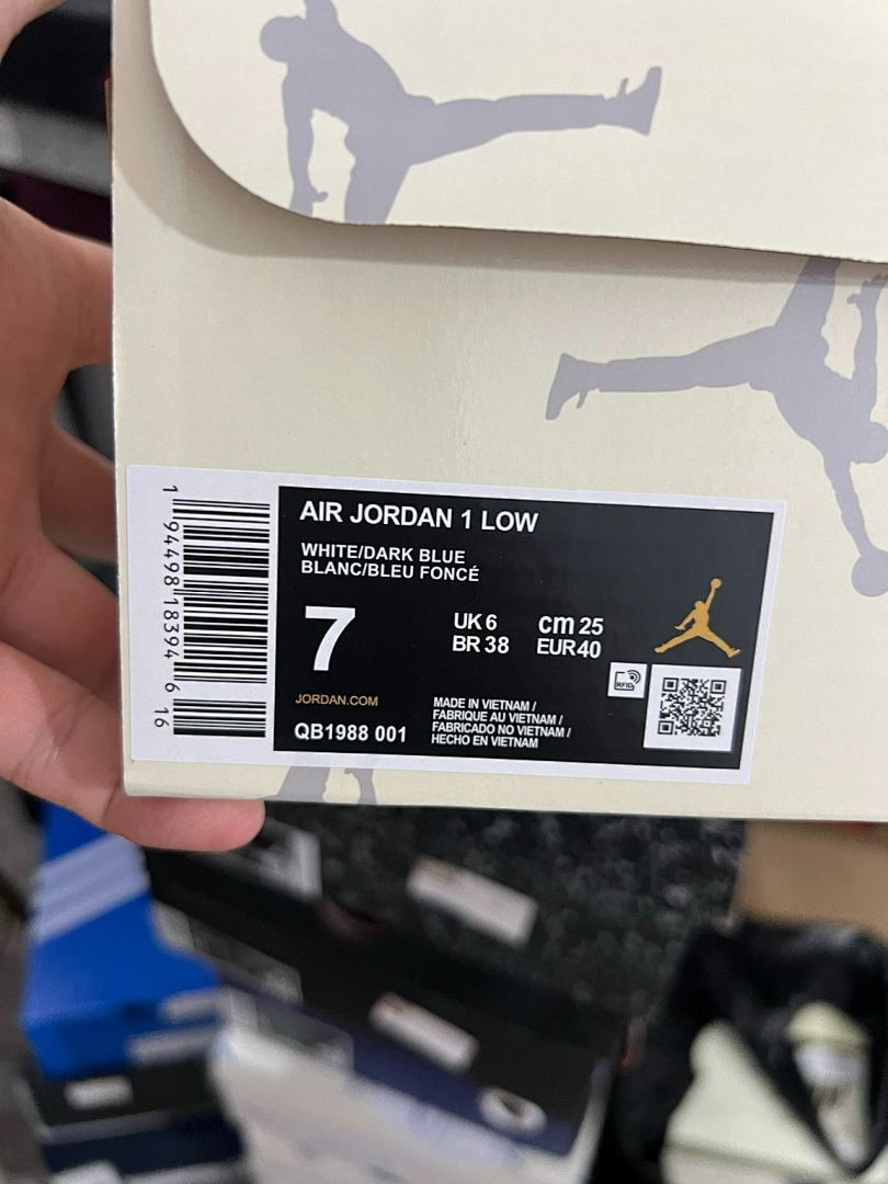 Nike Air Jordan 1 Low Supreme Sail Red Mini Swoosh Black Outline
