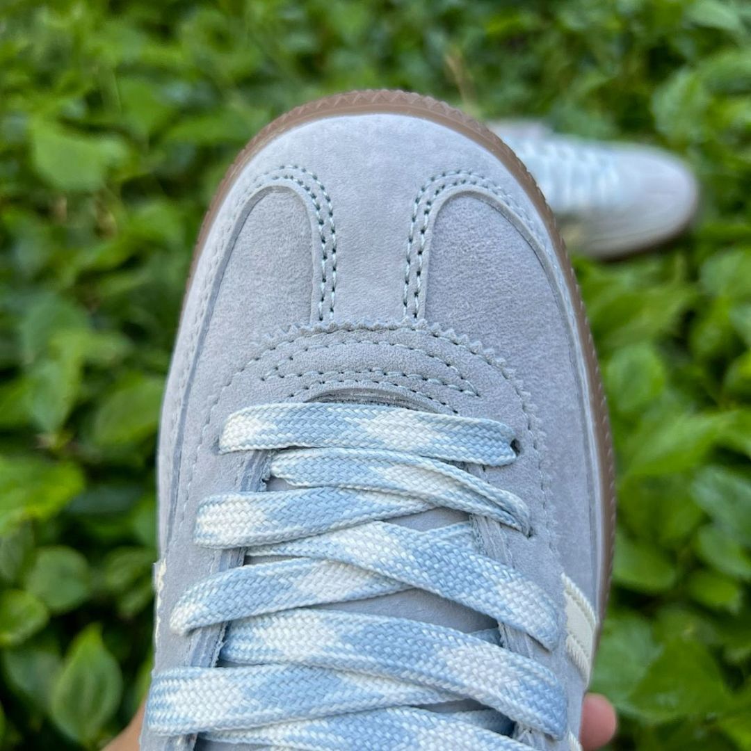 Adidas Handball Spezial Sky Blue Cream White Gum Suede Sneakers