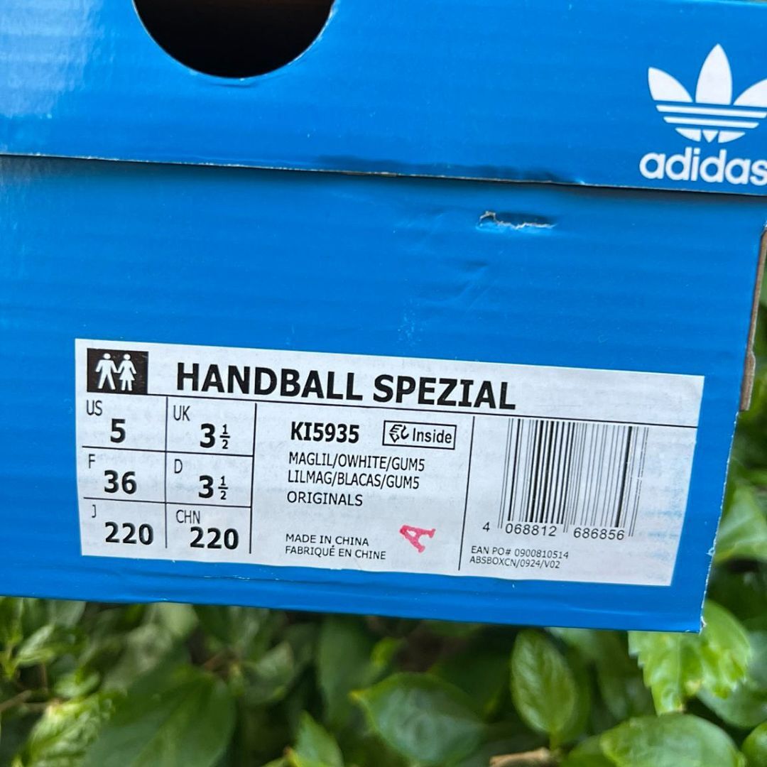 Adidas Spezial Purple Suede Cloud White Gum Sole Sneakers