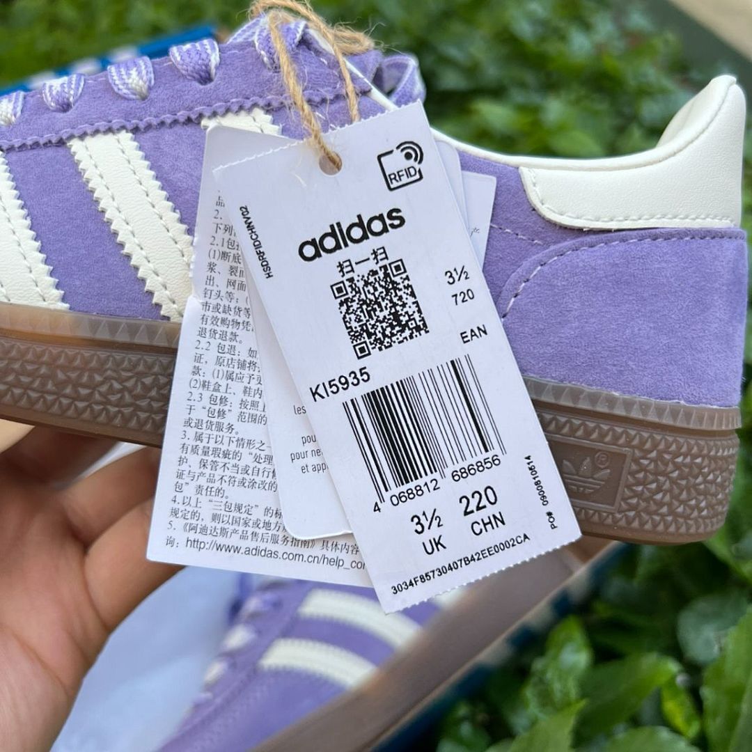 Adidas Spezial Purple Suede Cloud White Gum Sole Sneakers