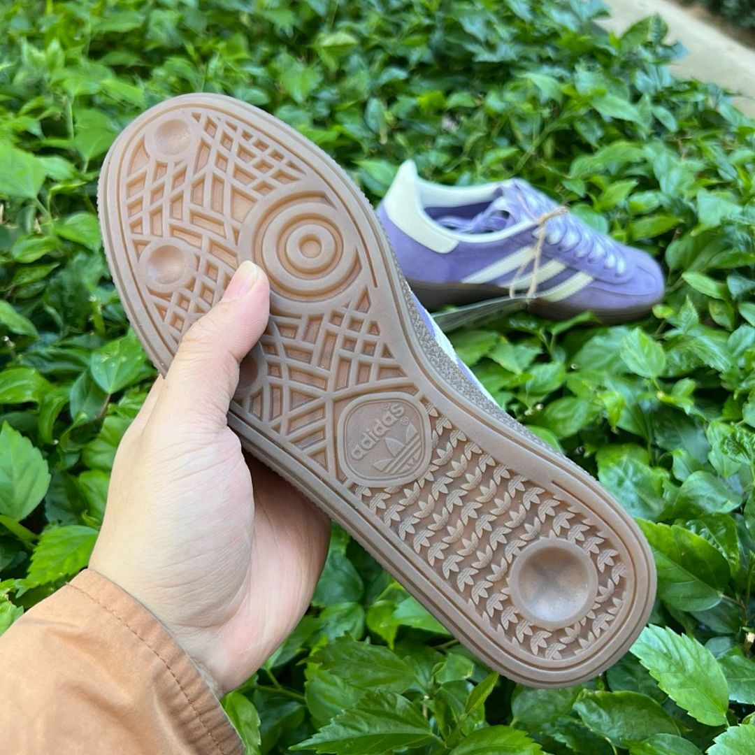 Adidas Spezial Purple Suede Cloud White Gum Sole Sneakers