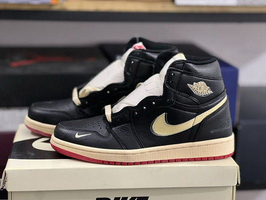 Fragment Design x Travis Scott x Air Jordan 1 High OG Black Sail Red Sample