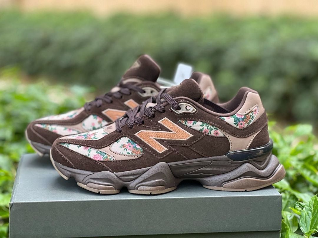 New Balance 9060 Brown Floral Multi-Color Sneakers U9060FWB