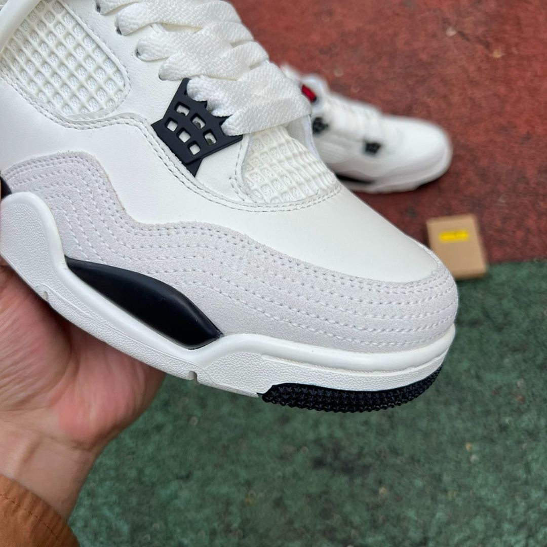 Air Jordan 4 Retro Sail Light Smoke Grey Black Red DR5415-108