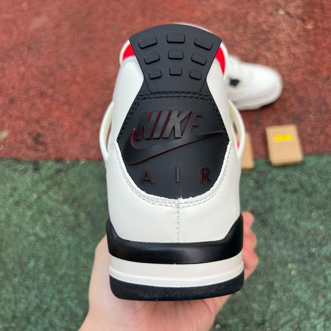 Air Jordan 4 Retro Sail Light Smoke Grey Black Red DR5415-108