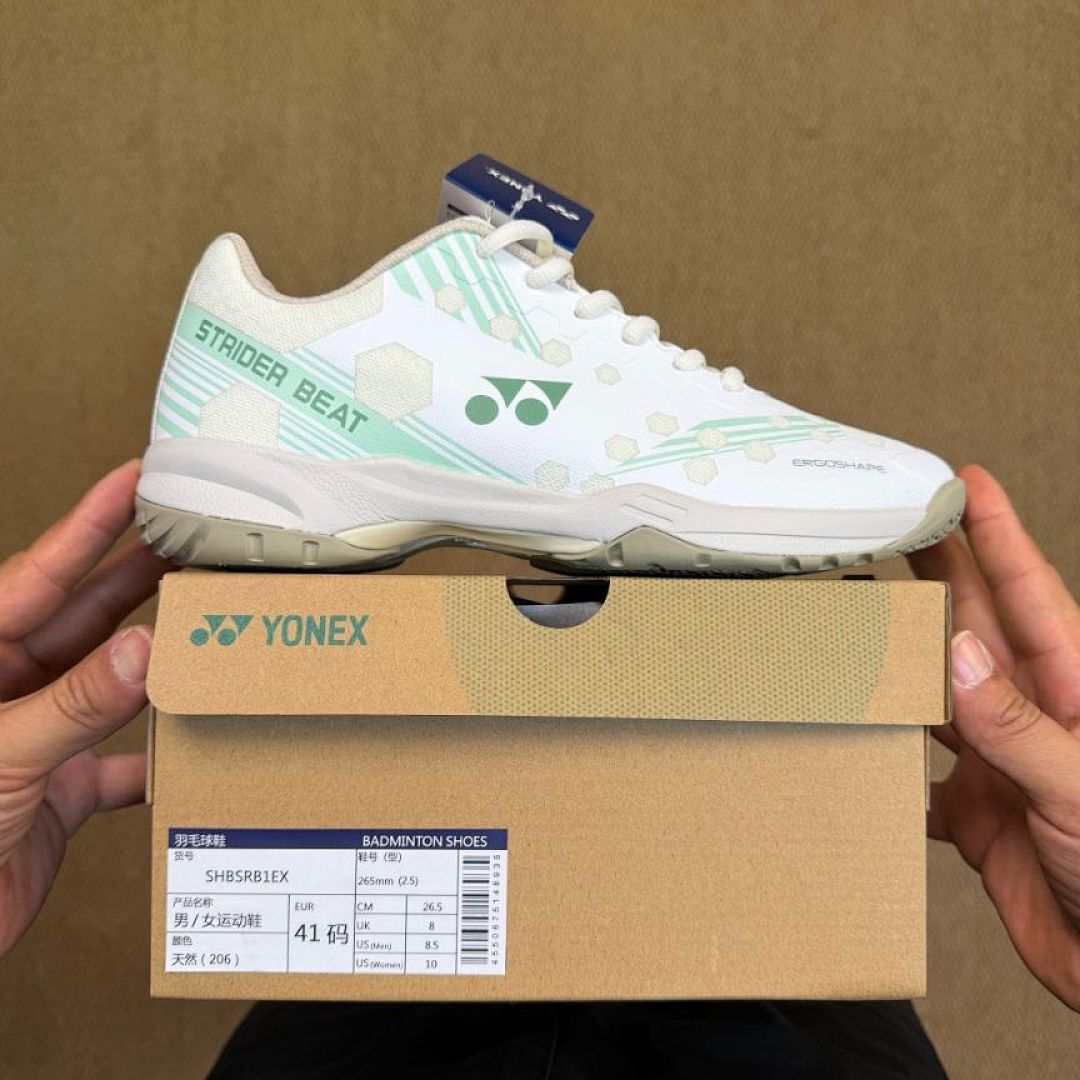 Yonex Strider Beat Badminton Shoes White Mint Green