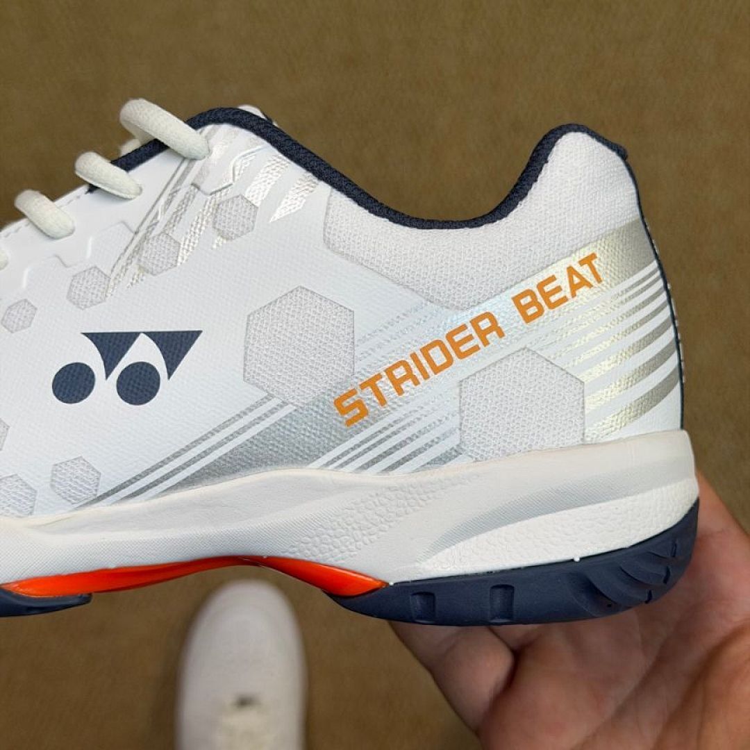 Yonex Strider Beat Badminton Shoes SHB-SB2EX White Navy Orange Ergoshape Indoor Court Sports Footwear