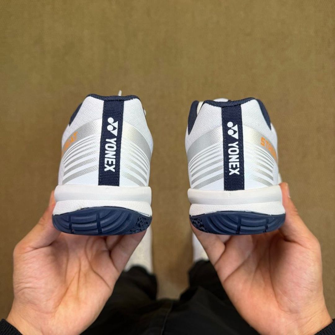Yonex Strider Beat Badminton Shoes SHB-SB2EX White Navy Orange Ergoshape Indoor Court Sports Footwear