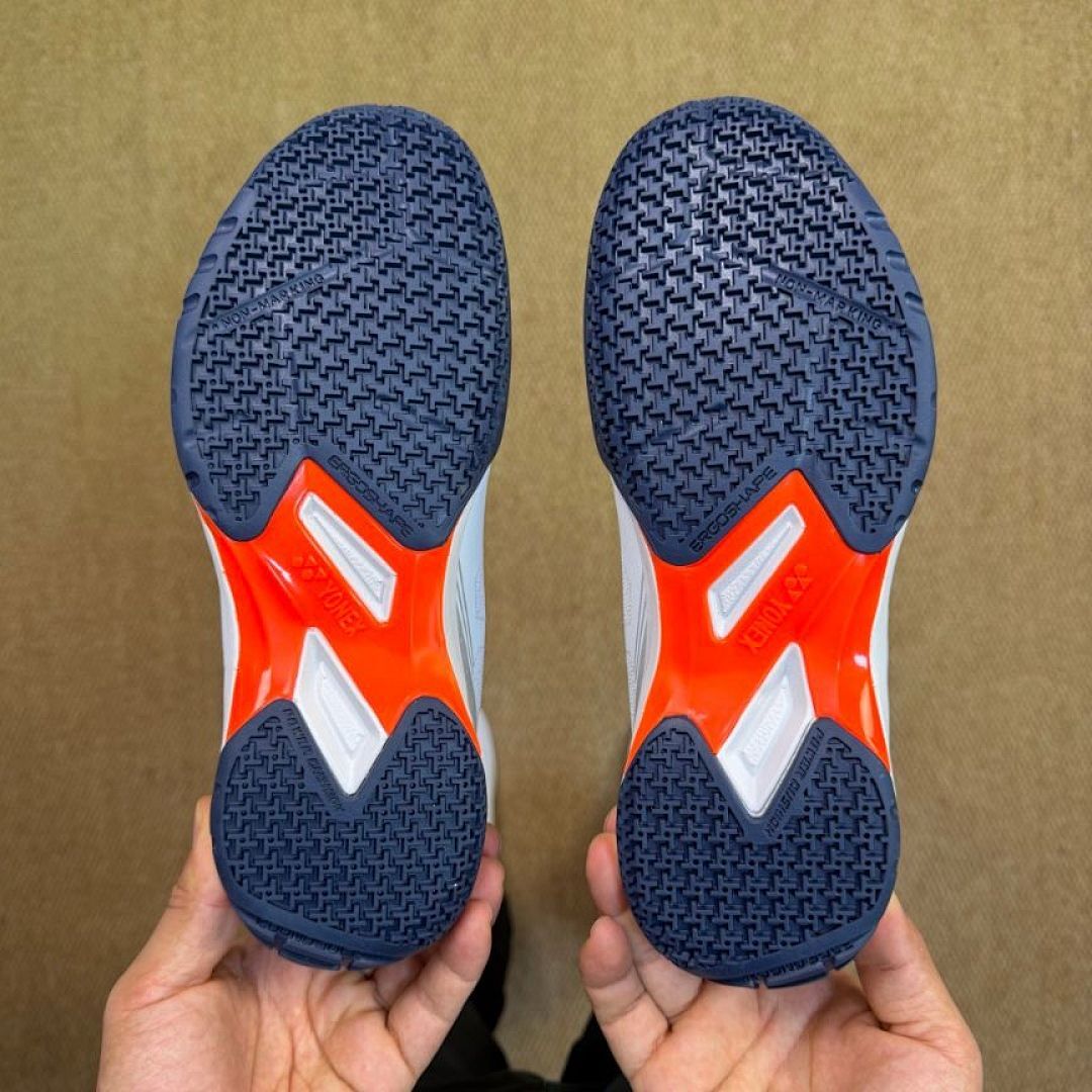 Yonex Strider Beat Badminton Shoes SHB-SB2EX White Navy Orange Ergoshape Indoor Court Sports Footwear