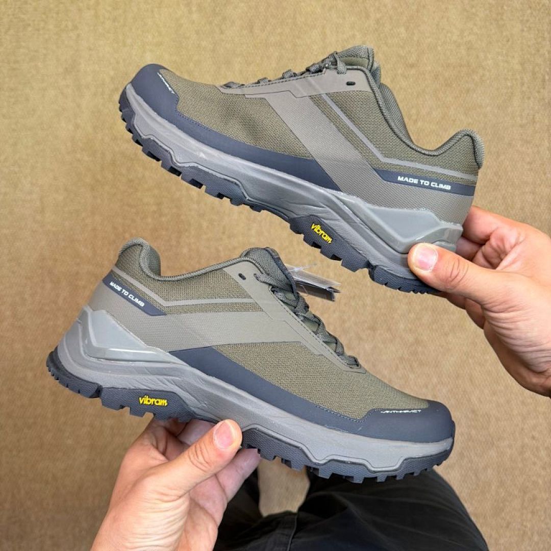 Made To Climb Men's Vibram Hiking Trekking Approach Shoes Olive Green Khaki Grey Outdoor Trail Footwear