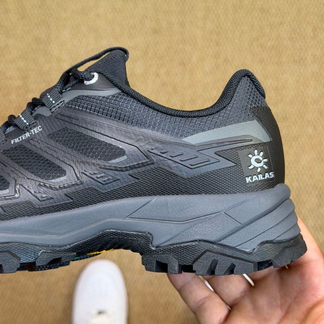 Kailas FILTER-TEC Men's Outdoor Trail Running Hiking Shoes All-Terrain Waterproof Breathable Black Grey
