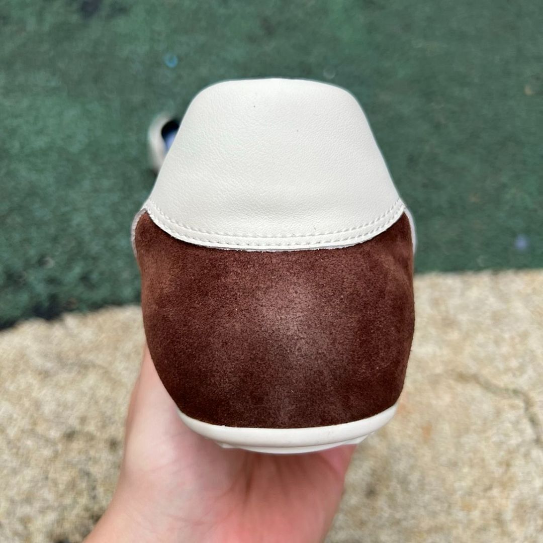 Brown Black Cream Suede Leather Low Top Casual Sneakers